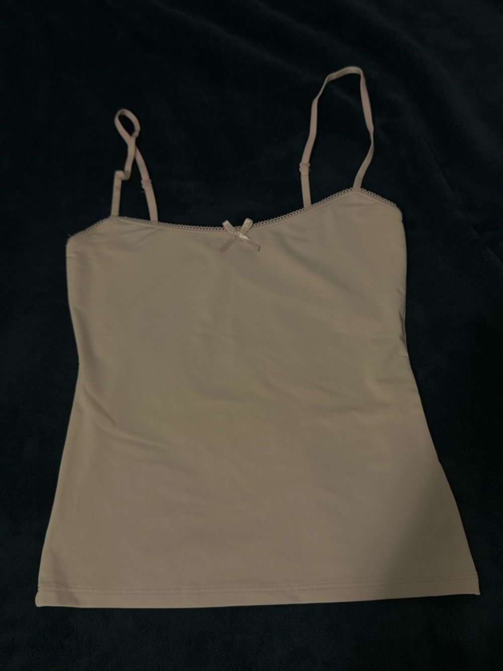 Zara Cream Lace-Trim Spaghetti Strap Cami
